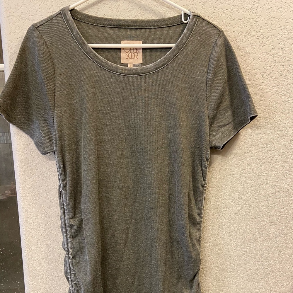 Olive Green designer maternity shirt